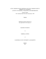Level I reserve police officers and Level I reserve deputy sheriffs in California: a survey of training, utilization, and performance