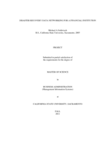 Disaster recovery data networking for a financial institution