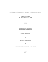 Bacterial contamination of drinking water in rural Ghana