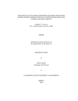 The effects of teaching expository reading strategies during science instruction on content knowledge and overall reading ability