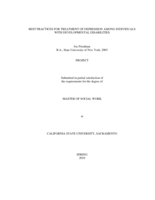 Best practices for treatment of depression among individuals with developmental disabilities