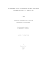 Social workers’ perspectives regarding the use of social media platforms and its impact in their practice