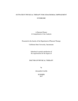 Outpatient physical therapy for subacromial impingement syndrome