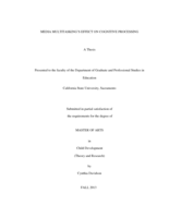 Media multitasking's effect on cognitive processing