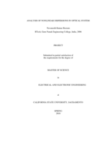 Analysis of nonlinear dispersion in optical system