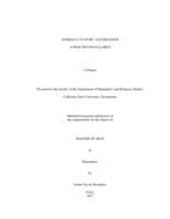 Animals, culture, and religion: a practicum syllabus