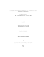 Feasibility study for development of an 81-unit single-family residential subdivision