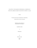 Collecting at the margins of professional anthropology: the Native American basket collection of Anthony G. Zallio