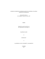 Gender awareness and preparation in California teaching credential programs