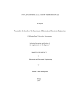 Nonlinear time analysis of tremor signals