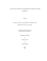 A case study for MySQL and Microsoft SQL server database reporting