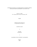 Supporting students-as-stakeholders in university writing programs through assessment and instruction