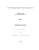 Individual motivational factors that facilitate successful participation in academic success programs at California State University, Sacramento for Latino/a students