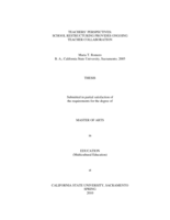 Teachers' perspectives: school restructuring provides ongoing teacher collaboration