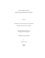 Social work in the ED:  effects on high frequency patients