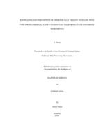 Knowledge and perceptions of domestically violent veterans with PTSD among Criminal Justice students at California State University, Sacramento