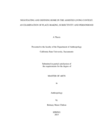 Negotiating and defining home in the assisted living context: an examination of place-making, subjectivity and personhood