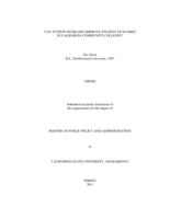 Can tuition increases improve student outcomes in California Community Colleges?