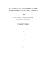 The acute effects of static and dynamic stretching on short and medium passing skills in intercollegiate soccer players
