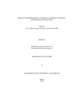 Hmong paraprofessional women on domestic violence: knowledge and practice