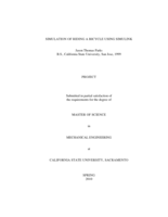 Simulation of riding a bicycle using Simulink