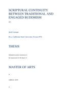 Scriptural continuity between traditional and engaged Buddhism