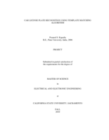 Car license plate recognition using template matching algorithm