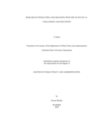 Research contracting and granting with the state of CA: challenges and solutions
