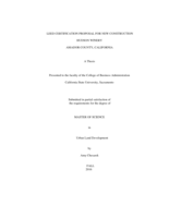 LEED certification proposal for new construction : Hudson Winery, Amador County, California