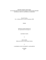 History without her story: an examination of eleventh grade United States history materials used in California classrooms