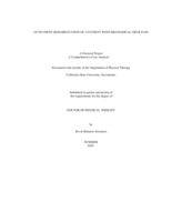 Outpatient rehabilitation of a patient with mechanical neck pain