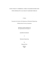 Study of heavy commercial vehicle crash reconstruction with comparative analysis of passenger vehicles
