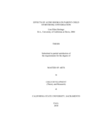 Effects of audio books on parent-child storybook conversation