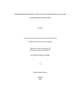 Barriers reentry populations encounter upon release after long-term incarceration