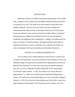 The history and future of alternative minimum tax