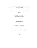 FEA analysis and automated design optimization using SIMULIA Abaqus and iSight