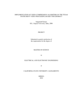Implementation of video compression algorithm on the Texas Instruments video processing board TMS320DM6437