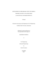 Development of preliminary strut-tie models  for precast bent cap connections  (cast-in-place and grouted duct)