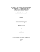 The primacy and problems of digital records: the California Occupational Informaiton Coordinating Committee records at the California State Archives