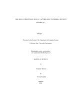 User behavior patterns: human factors affecting mobile security and privacy