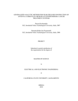 Generalized analytic method for near-field reconstruction of antenna currents in microwave hyperthermia cancer treatment systems