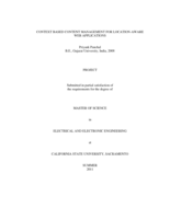 Context based content management for location-aware web applications