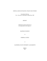 Critical issues in policing: police use of force