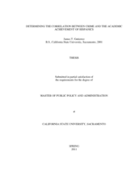 Determining the correlation between crime and the academic achievement of Hispanics