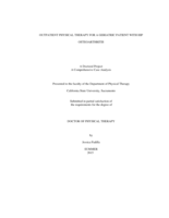 Outpatient physical therapy for a patient with hip osteoarthritis