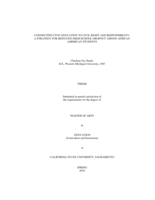 Connecting civic education to civil right and responsibility: a strategy for reducing high school dropout among African American students