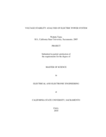 Voltage stability analysis of electric power system