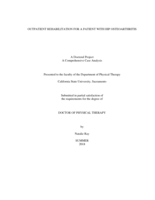 Outpatient rehabilitation of a patient with hip osteoarthritis