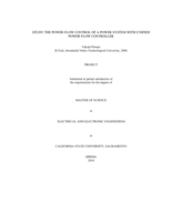 Study the power flow control of a power system with unified power flow controller