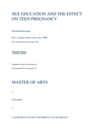 Sex education and the effect on teen pregnancy